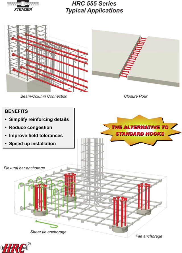 HRC 555 Headed Rebar | Headed Reinforcement Corp.